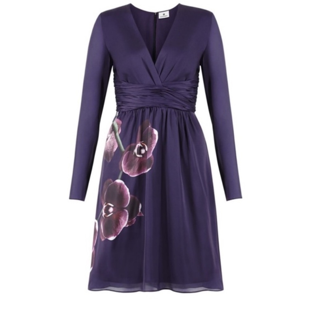 ALTUZARRA x Target Orchid Dress Purple Floral women size 8 Faux Wrap Party Event